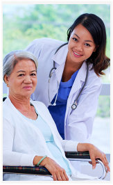 young nurse with her patient